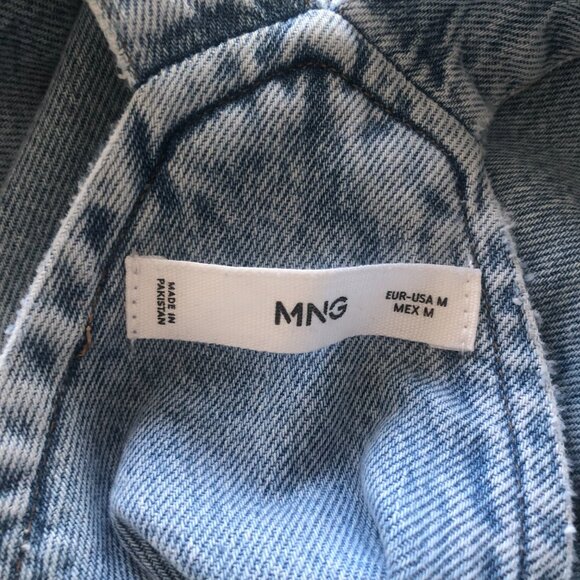 MNG MANGO DENIM MATERNITY OVERALLS SIZE SMALL M - Picture 2 of 7